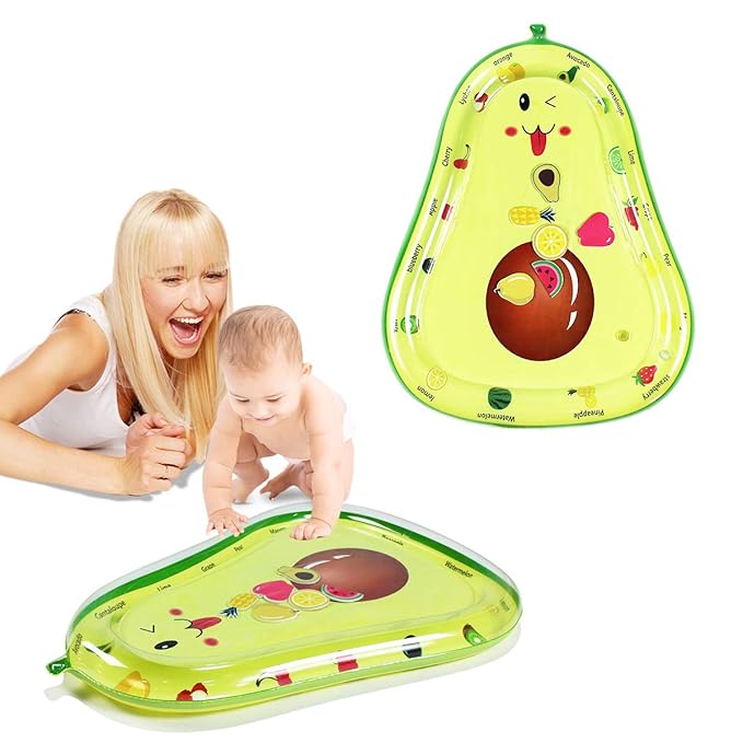 Baby Water mat, Infant Toys, Inflatable Play Mat Water Mat Baby Toys, Fun Early Development Activity Play Center for Newborn (33 x 26 inch)