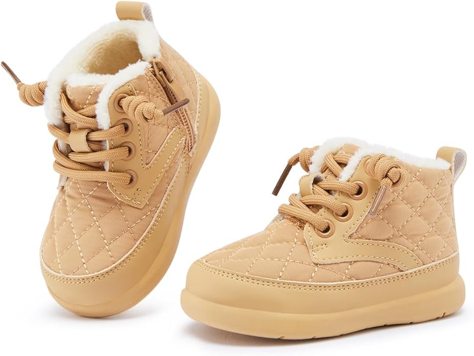 BMCiTYBM Baby Boy Girl Snow Boots Waterproof Winter Warm Booties Nonslip Lightweight Outdoor Shoes for First Walkers 6 9 12 18 24 Months(Infant/Toddler)