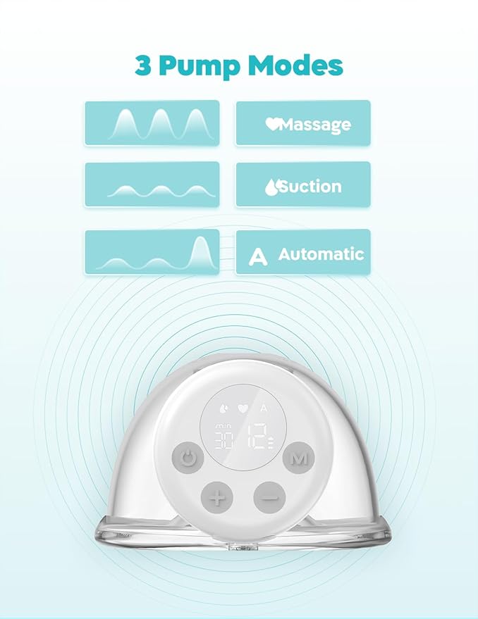 Pump Up Portable Breast Pump Hands Free - Wireless in-Bra Wearable Breast Milk Extractor, Smart Modes & Suction Levels, Extended Battery Life, Ultra Quiet Motor, 180mL Capacity, Single Pack