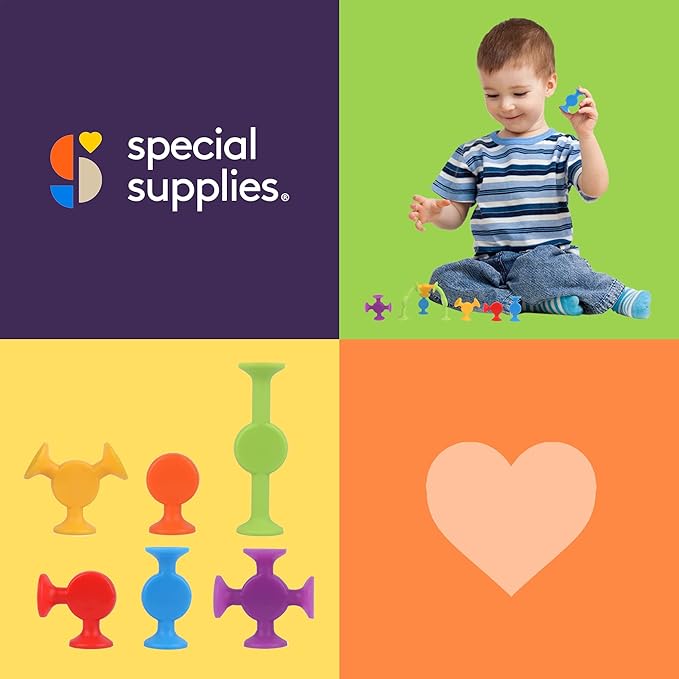 Special Supplies Suction Construction Bath Toys for Children, 50-Pcs Motor Skills, Hand-Eye Coordination, Bath Toy, Sensory, Creativity Imagination Educational Toys, Vibrant Colors, for Kids