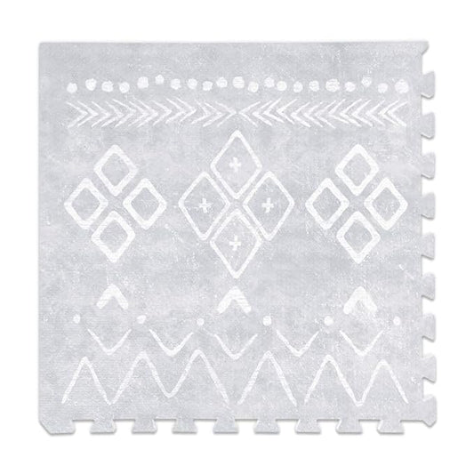 Lillefolk Baby Play Mat for Floor – 6x6ft Gray | Soft Non Toxic Premium EVA Foam Tiles for Tummy Time, Crawling & Playroom – Waterproof for Hard Floors Mat for Babies & Toddlers (9 Tiles)