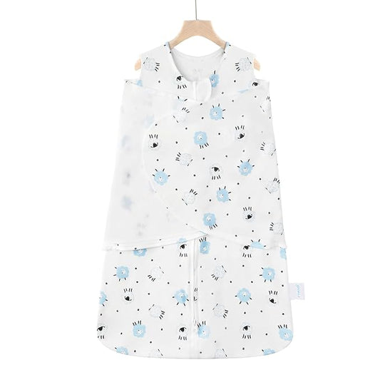 Swaddle-Blanket Baby Girl & Boy Swaddles Newborn Infant Transition 100% Cotton Wrap Blankets, 3-Way Adjustable Wearable Blanket, TOG 1.0 (Lamb, 3-6 Month)