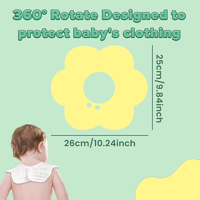 Baby Bibs Muslin Bibs for Baby Girl Boy for Drooling and Teething 10 Pack