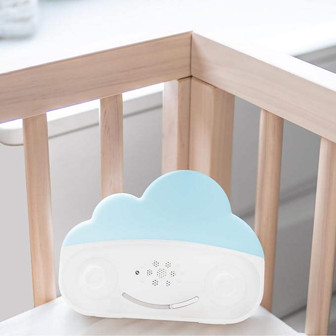 Happiest Baby SNOObie Smart White Noise Machine - Portable Baby Sound Machine with Night Light - 12 Soothing Sounds for Sleep Training, White