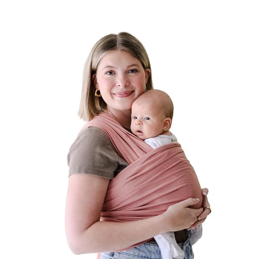 snuggle me Baby Wrap | Hands-Free Baby Wraps Carrier, Easy-Tie Baby Sling Carrier, Baby Carrier Wrap with Organic Cotton, Baby Wearing Wrap for Newborns from 0 to 18 Months (7-35 lbs) - Gumdrop