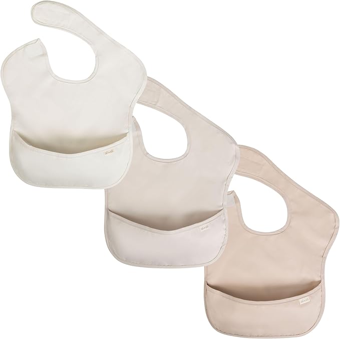 Ali+Oli Smock Bibs for Babies, BPA-Free Oeko-Tex Certified, Waterproof Baby Smock, Machine Washable, Toddlers Ages 6m+