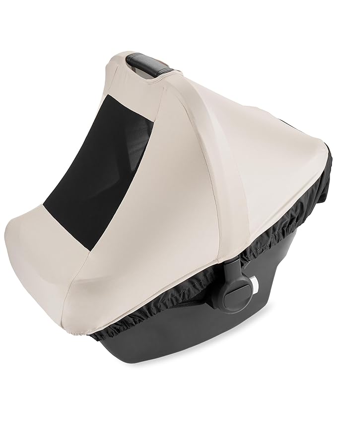 Skip Hop All Seasons Baby Car Seat Cover 4 in 1 Universal Fit with UPF40+ Sunshade and Water Resistant Fabric Oat