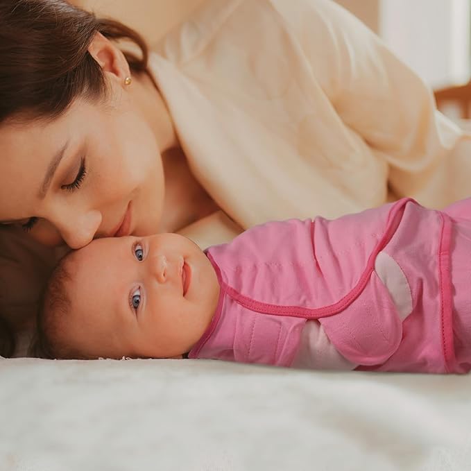 GLLQUEN BABY Swaddles for Newborns - 3 Pack Baby Adjustable Swaddle Sleep Sack for Boys and Girls 0-3 Months,Baby Wrap Swaddle Sack, Stripe & Heart, Nursery Essentials