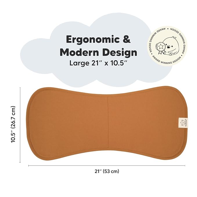 Organic Burp Cloths Baby Boy & Girl - 5-Pack Super Absorbent Cotton Burping Cloths for Babies, Soft & Plush Newborn Spit Up Rags, Infant Towels for Milk Spit Up, Unisex, Large 21" x 10" (Terracotta)