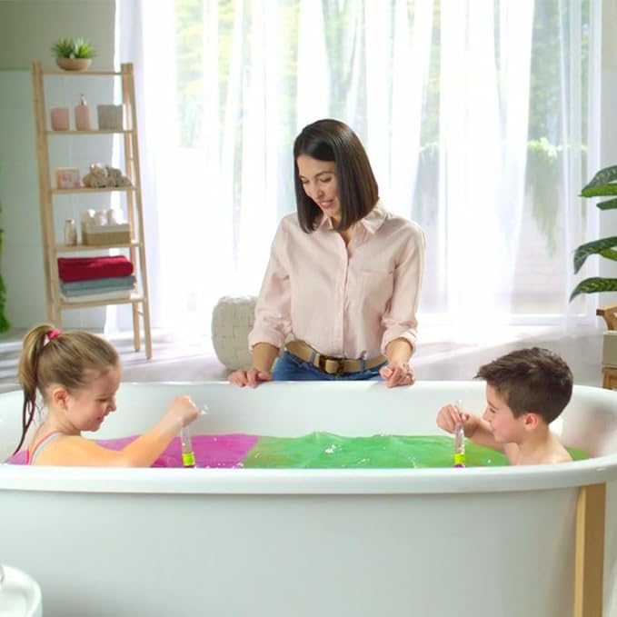 Baff Bombz Magic Brush, 4 x Bath Bombs, Magically Paint Your Bath Water, Creative Bath Toy for Children, Birthday Gifts for Boys & Girls, Pocket Money Toy, Moisturising Bath Fizzers