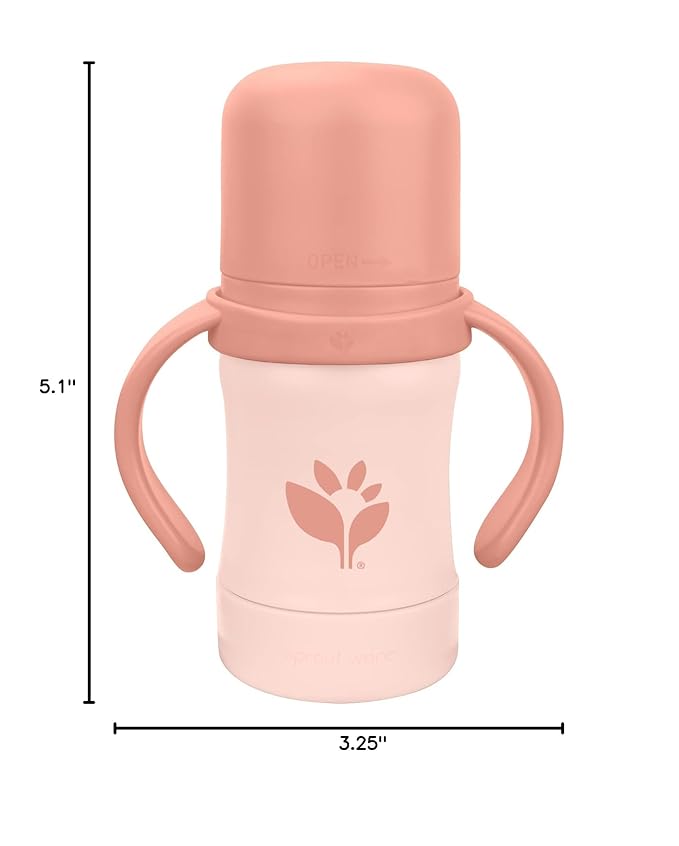 Green Sprouts® Sprout Ware® Sip & Straw 6oz., 6mo+, Plant-plastic, Platinum-cured Silicone, Dishwasher Safe, Grows with Baby, Tested for Hormones