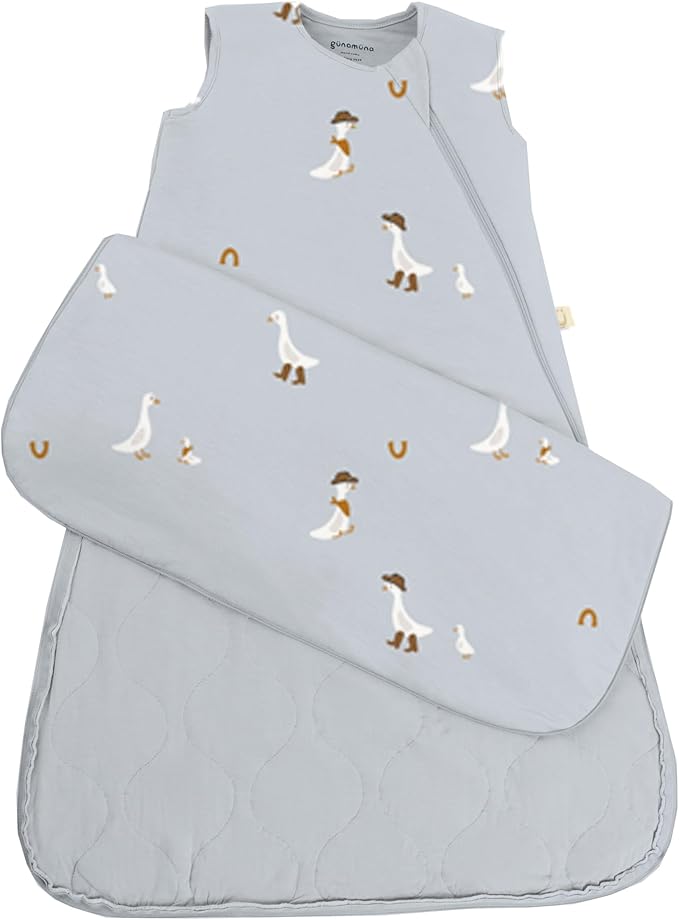 GUNAMUNA günamüna Unisex Baby, Toddler Wearable Blanket, Sleeping Bag Bamboo Rayon, Sleep Sack with Diaper Zipper, 2.6 TOG