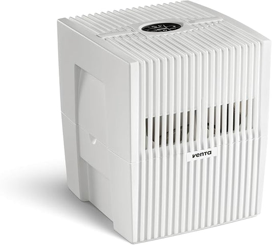 Venta LW15 Comfort Plus Humidifier in White - Filter-Free Evaporative Humidifier for Spaces up to 375 ft²