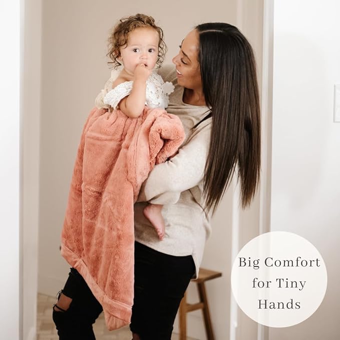 SARANONI Luxury Receiving Blankets for Babies | Ultra-Soft Lush and Boutique Quality Baby Blanket | Clay - 40” x 30”