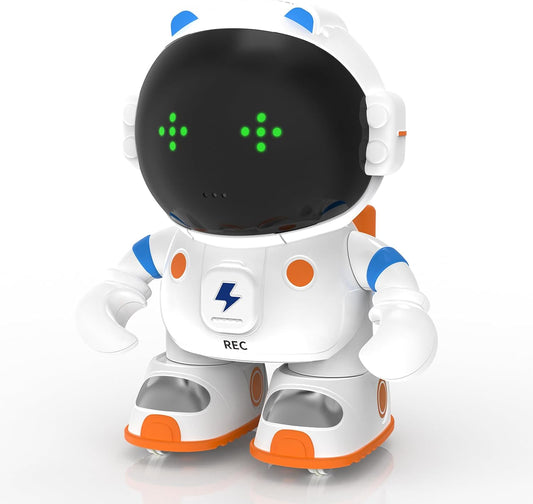 KaeKid Astronaut Robots for Kids, Smart Talking Robotic with Touch Sensor, Voice Control, Speech Recognition, Sing, Dance, Repeat and Record, Rechargeable Robot Toy for 3-8 Year Old Boys Girls