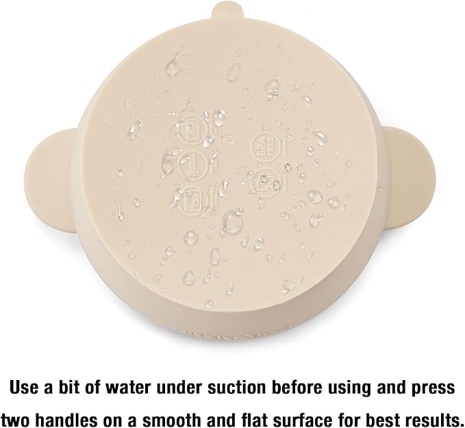 PandaEar 3 Pack Baby Bowls with Suction| Stay Put Silicone Food Bowl for Babies Kids Toddlers Infants| Food Grade Soft Safe BPA-Free Silicone (Pink Green Light Tan)