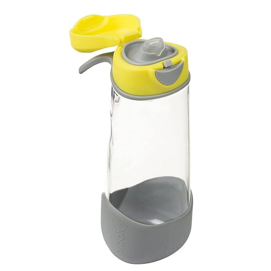 b.box 20 oz Sport Spout Kids Water Bottle for School, Sports, Travel, Daycare. Leakproof, Spill Proof, Dishwasher Safe. Easy Grip Triangle Shape, Durable Tritan Material. BPA Free.