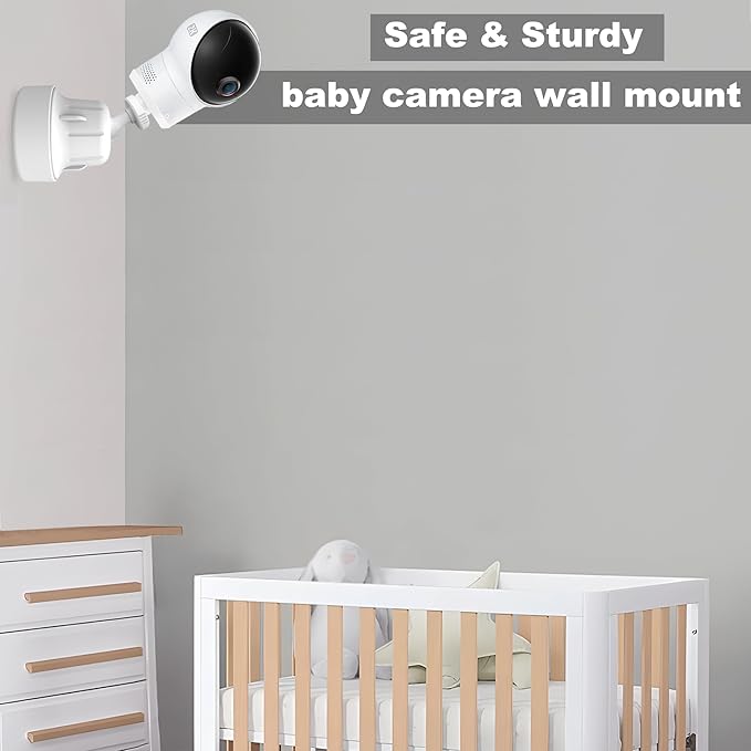 Adjustable Baby Monitor Wall Mount Stand Holder Compactible for eufy Security E30 / E21/ E110/ E20/ E21 / C220 / C2110 / T8417/ T8354/ T8300 /Baby Camera Flexible Clip clamp Mount Stand
