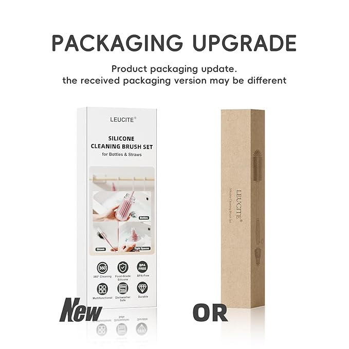 Silicone Cleaning Brush Kit,Water Bottle and Straw Cleaner Brush Set for Tumbler,Baby Bottle,Breast Pump Part,Nipple,Sippy Cup,Glass,Dishwasher Safe,BPA Free,3 Pcs