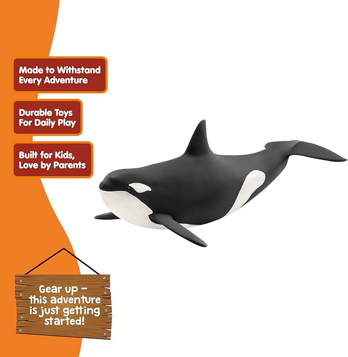 Schleich Wild Life, Animal Figurine, Animal Toys for Boys and Girls 3-8 Years Old, Killer Whale, Ages 3+