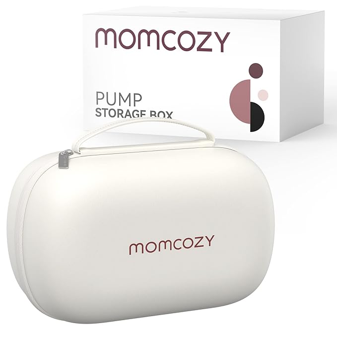 Momcozy Breast Pump Storage Bag, Hard Shell Case with Removable Tray, Watertight Breast Pump Storage Bag for Pumping Bag, Diaper Bag, or Handbag（Holds 2 Pumps）