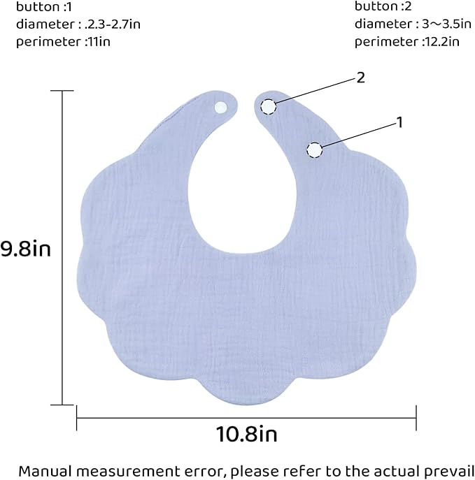 Muslin Baby Bibs for Drooling and Teething Newborn Drool Bibs for Baby Girl Boy