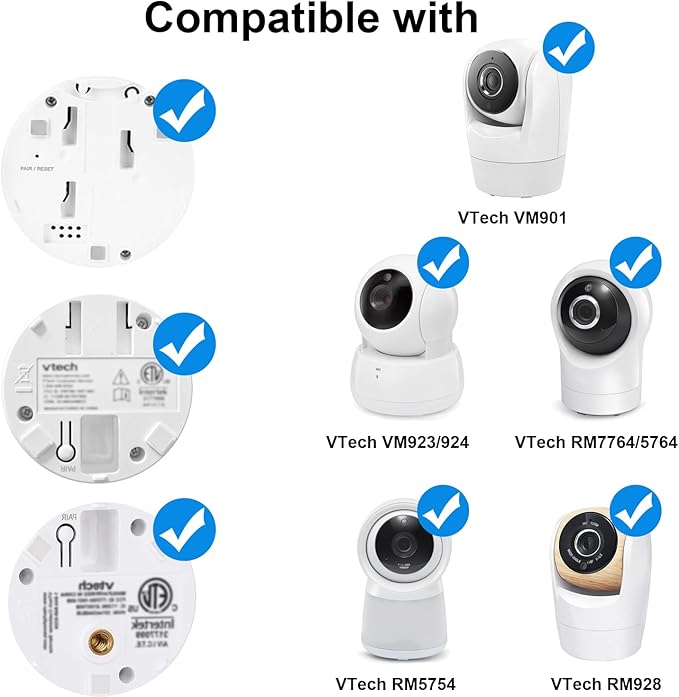 BFYTN 15.7 inches Baby Monitor Mount Compatible with VTech VM901, VM924, VM928, VM923, RM7764, RM5764, RM5754 Flexible Clip Clamp Mount Long Gooseneck Arm