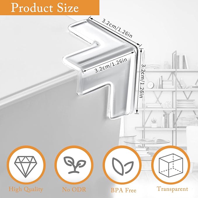 16 PCS Corner Protector Baby T-Shape, Clear Table Corner Protectors Baby Proofing Baby Safety Products Baby Proof Corners and Edges Furniture Corner Protector