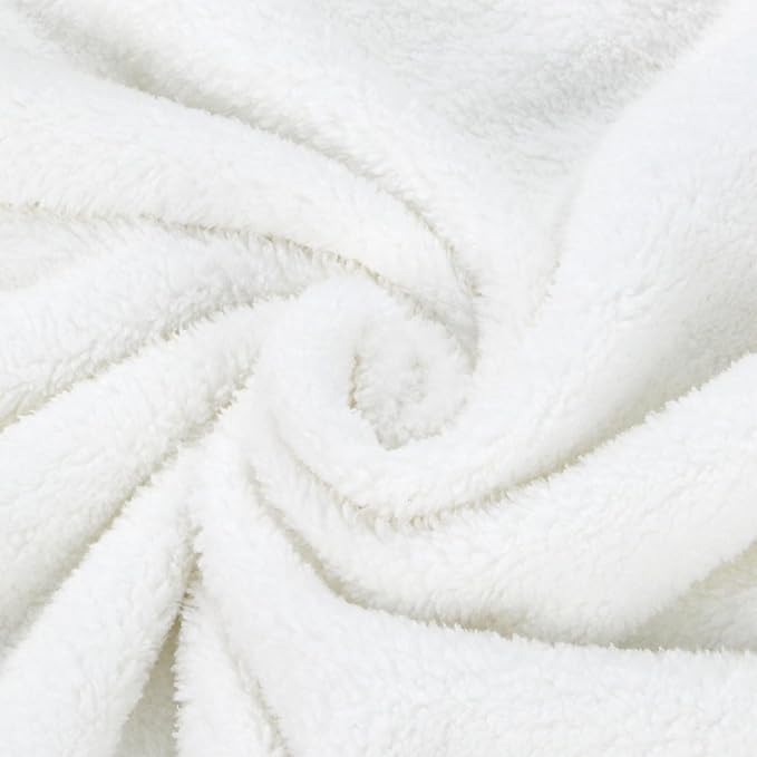 ROMASA Baby Bath Towel with Hooded Ultra Soft and Absorbent Toddlers Bathrobe Newborn Blanket Shower Gifts (White Bear)