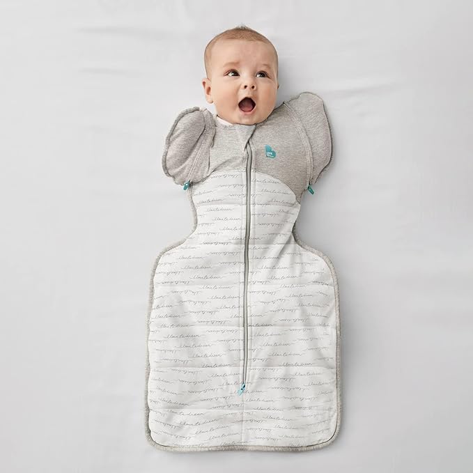 Love to Dream Swaddle UP Transition Bag Warm 2.5 TOG, Dreamer White, Medium, 13-19 lbs, Patented Zip-Off Wings, Gently Help Baby Safely Transition from Being Swaddled to Arms Free Before Rolling Over
