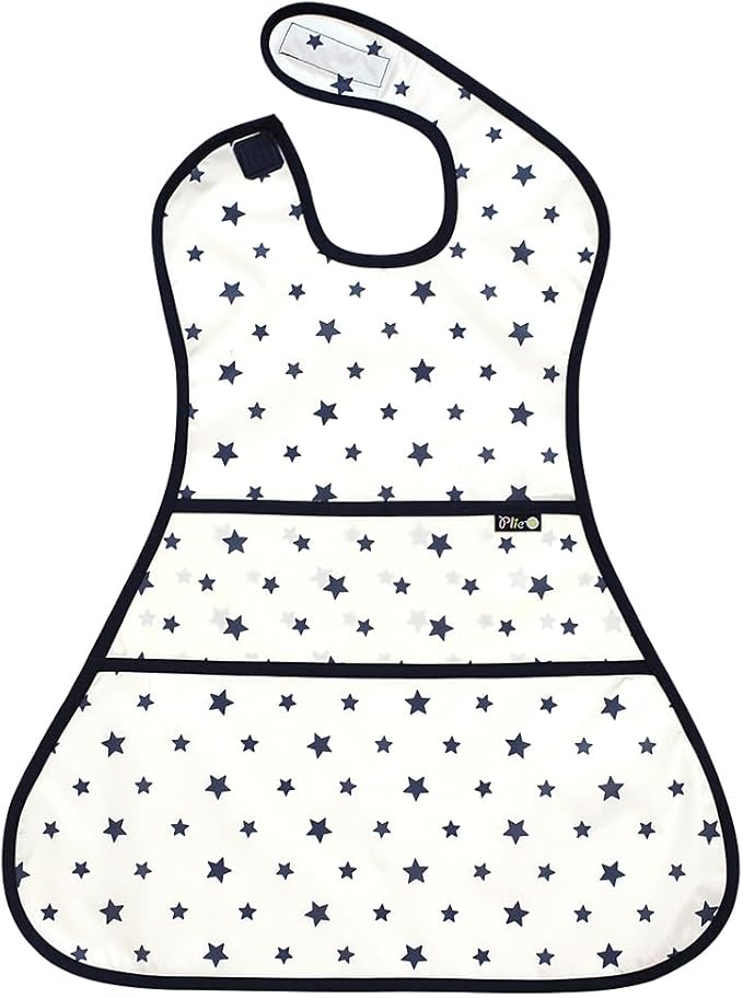 Full Coverage Waterproof Feeding Bib for Toddlers – Extra Long Apron Bib for Mealtime, Self-Feeding, BPA-Free