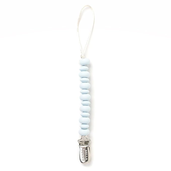 Bella Tunno Pacifier Clip Set – Soft Silicone Pacifier Clip for Infant and Baby Pacifier, Convenient and Lightweight, Non-Toxic and BPA Free Silicone (Soft Boy)