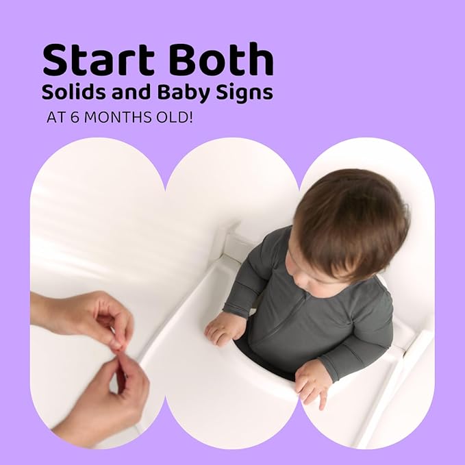 APLAINR Baby Sign Language Bib, Silicone Baby Bibs, ASL Graphics, Food Catcher, Adjustable, Waterproof, Soft, 6-36 Months