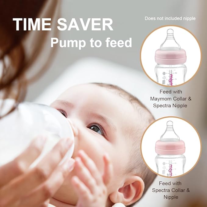 Wide Neck Breastmilk Collection n Storage Bottle 9oz; Re-markable SureSeal Disc. Compatible with Spectra S2 Spectra S1 Spectra 9 Plus and Compatible with Avent Breastpumps (4 ct 280mL, Bottle Only)