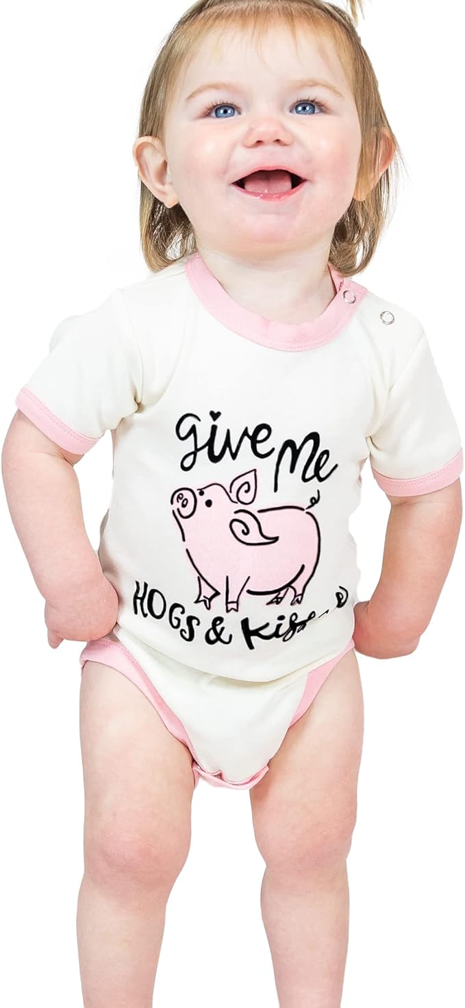 Lazy One Cute Unisex Baby Bodysuit, Cute Animal Designs, 6-18 Months