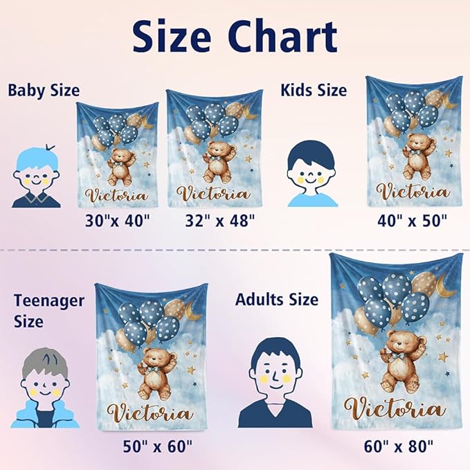 EVER2000 Personalized Baby Blanket for Girls, Custom Baby Blanket with Name, Soft & Fuzzy Newborn Receiving Blankets for Toddler, Customized Baby Gifts for Birthday Baby Shower