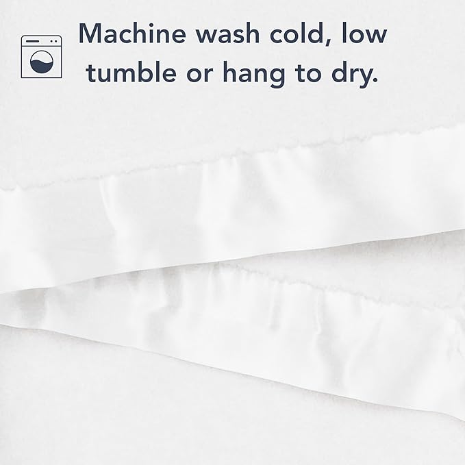 Little Giraffe Baby Blanket - Luxe Soft Blanket with Satin Trim - Baby Stroller Blanket - Newborn Baby Essentials & Baby Gifts - 29x35" - White