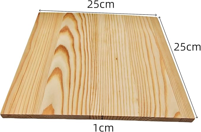3PCS Unfinished Wood Square Blocks for Crafts, 9.8x9.8x0.4in Blank Wooden Squares Pine Wood Boards for Carving,DIY Wood Coasters,Painting & Burning