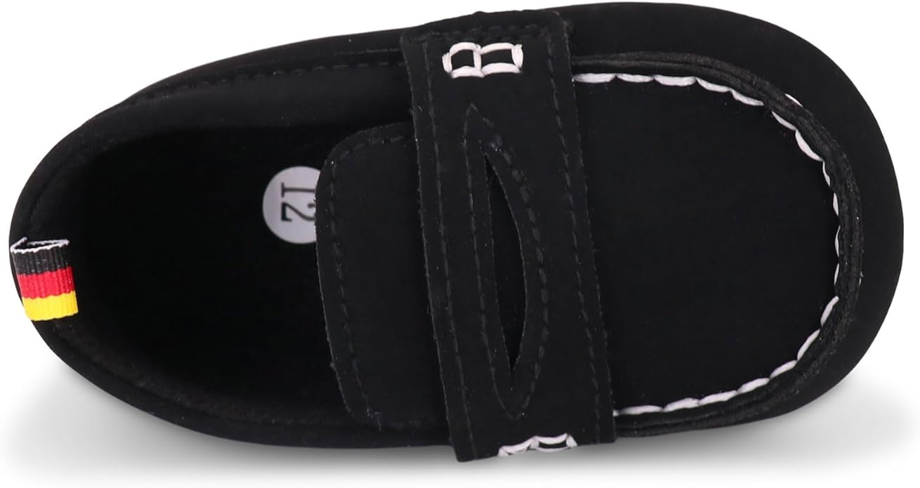 LONSOEN Baby Girls Boys Loafers Prewalker Dress Crib Shoes