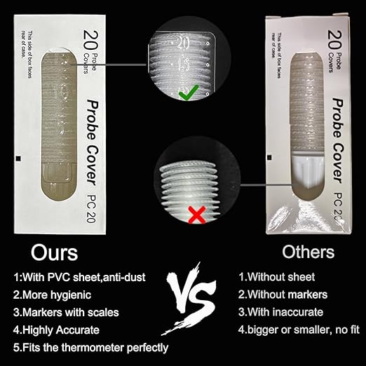 200 Pack Ear Thermometer Probe Covers/Refill Caps/Lens Filters for All Braun Models Thermomete,Ear Thermometer Lens Filters for All Braun Digital Thermometers Sleeve