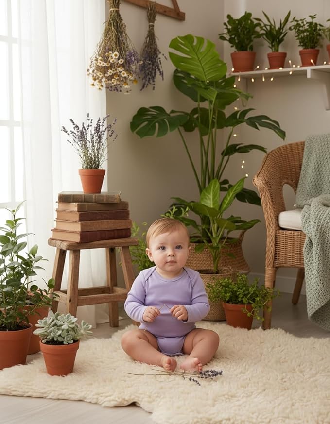 PATPAT Baby Bodysuits - Soft Viscose Made from Bamboo - Long Sleeve Funny for Boys and Girls -Newborn Infant Toddler Clothes