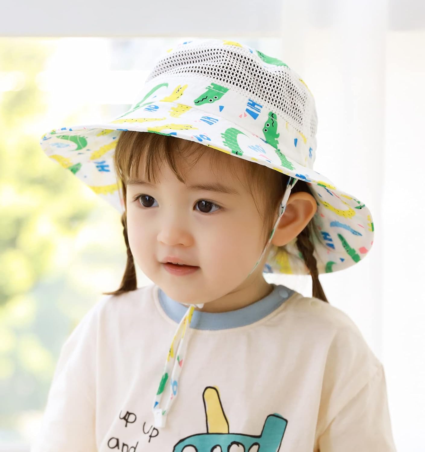 Home Prefer UPF50+ Wide Brim Sun Hat Boys Girls Sun Protection Hat Zoo Beach Swim Safari Bucket Hat for Baby Toddler Kid