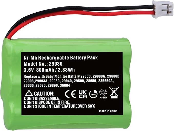 3.6V 800mAh 29030 Ni-MH Battery for Summer Infant Baby Monitor 29000,29000A.29000B 29003,29003A,29030,29040,29500 28650,285650A 29600,29630,29890,36004