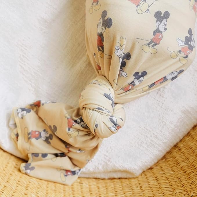 Copper Pearl Large Premium Knit Baby Swaddle Receiving Blanket Mickey Mouse