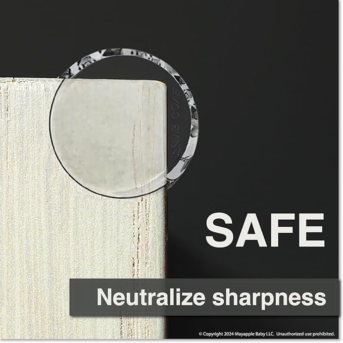 Roving Cove Clear Corner Protector, Pre-Taped 3M Adhesive, Easy-to-Peel Tab, No Odor, No Residue, Baby Proofing Furniture Safety Bumper Guards, Pack of 8