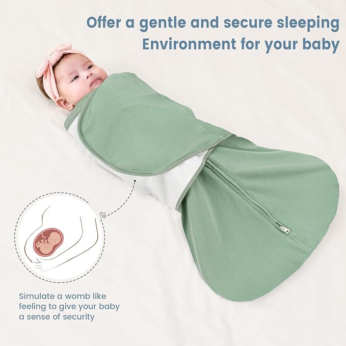 ZIGJOY Sleep Sack Swaddle 1.0 TOG Baby Wearable Blanket 100% Cotton Baby Swaddle Blanket for Newborns