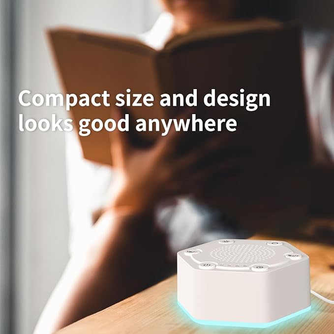 White Noise Sound Machines with High Fidelity 30 Unique Non-Looping Soothing Sounds 12 Colors Night Light 4 Timers 10-Level Brightness 32-Level Volume and Memory Function