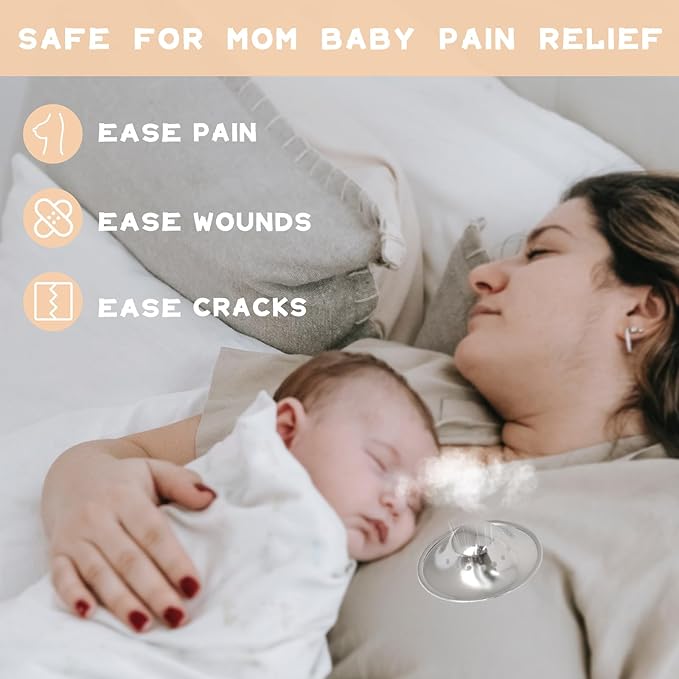 999 Silver Nursing Cups Breathable Design, 999 Silver Nipple Shields Nickle-Free, Silver Nipple Shields for Nursing Newborn Breathable Design