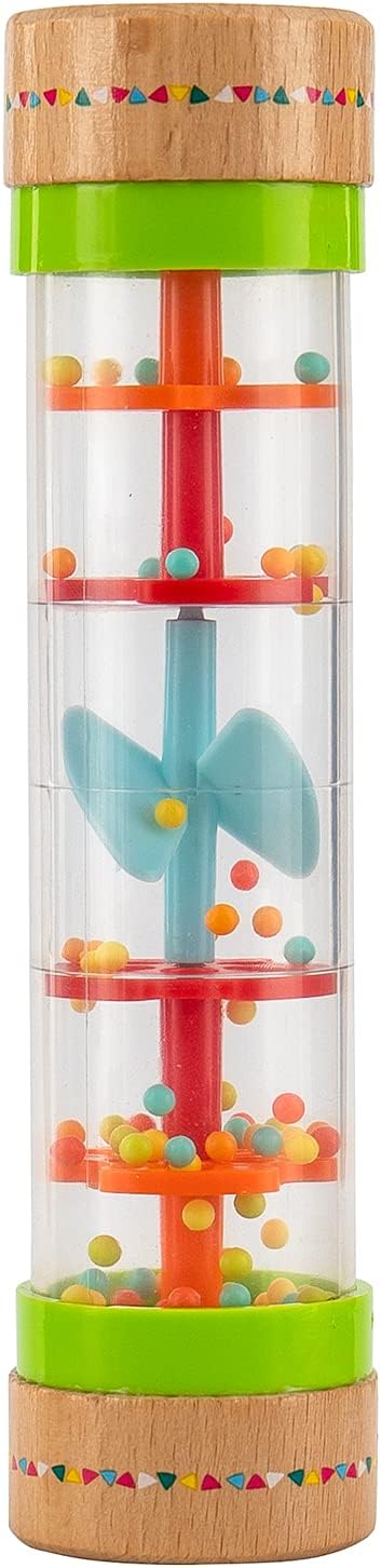 Musfunny Rainmaker Baby Rain Stick Toys for Kids: 8 inch Rainstick Sensory Rattle Toys for Babies,Shaker Rainfall Tubes Musical Instrument -Colorful