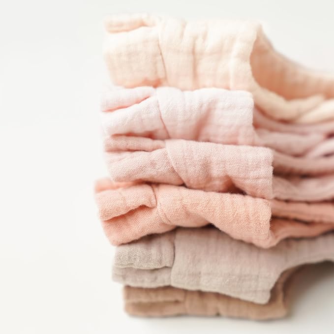 Baby Muslin Bibs Bandana Drool Bibs for Unisex Boys & Girls, Soft and Absorbent Cotton Teething Drooling Bib Set for Newborn Toddler